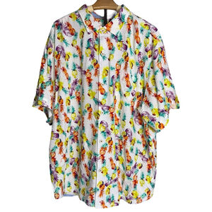Tommy Bahama Mens XL IslandZone Pineapple IslandZone Short Sleeve‎ Camp Shirt